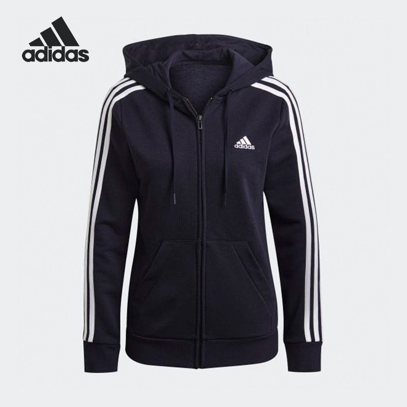 Adidas阿迪达斯正品Essentials女连帽拉链运动卫衣/套头衫GL0804
