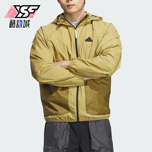 阿迪达斯男士户外连帽外套