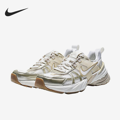 Nike/耐克正品V2KRun新款女白米白色复古经典鞋跑步鞋FD0736-116