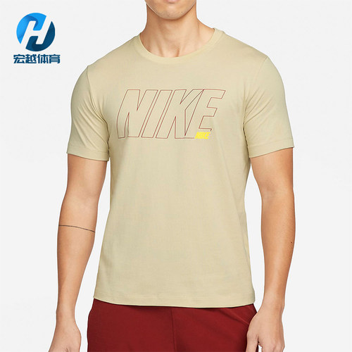 Nike/耐克正品2025男士日常运动透气圆领套头印花短袖DM6256-206