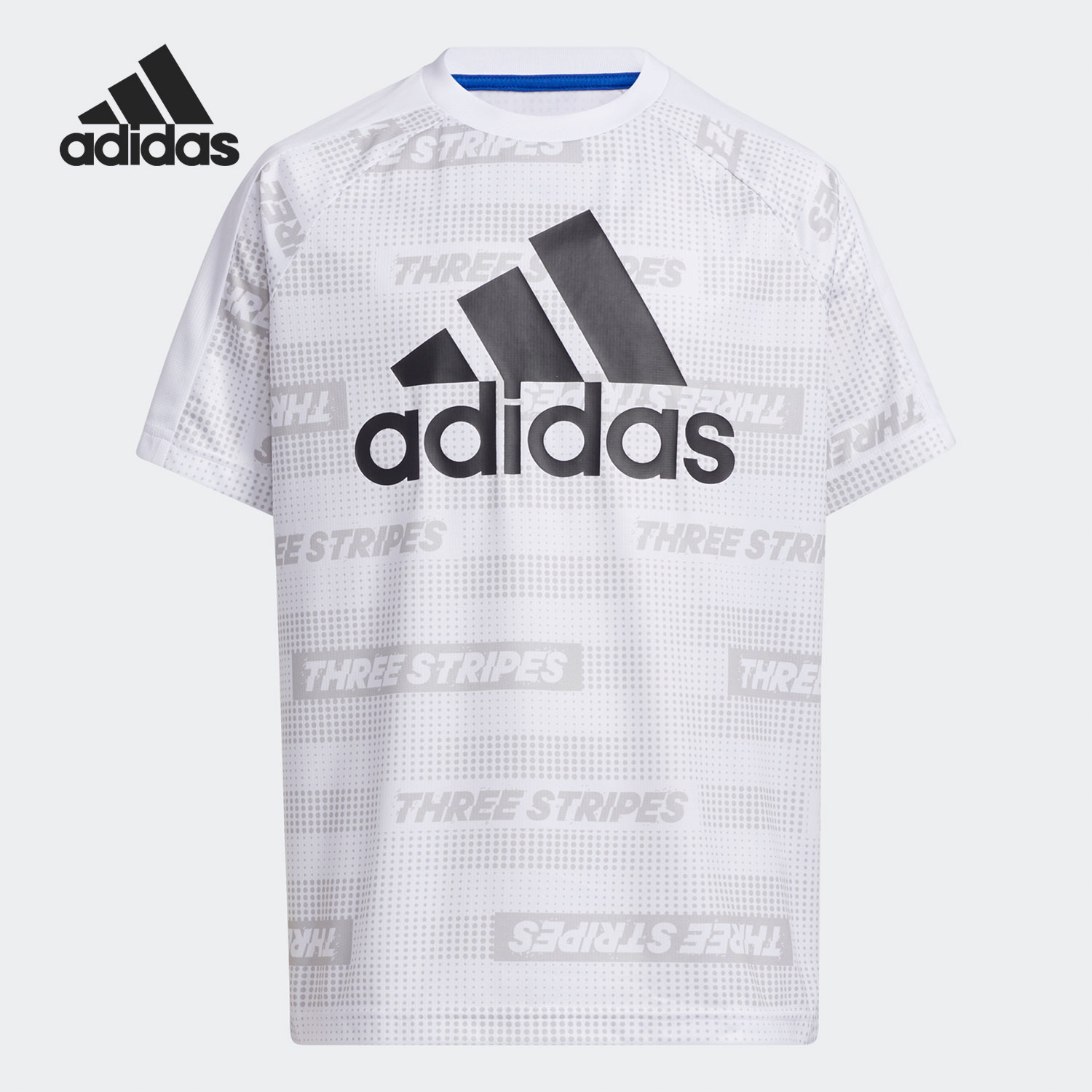 Adidas/阿迪达斯正品儿童经典休闲训练运动舒适透气圆领T恤GP0753