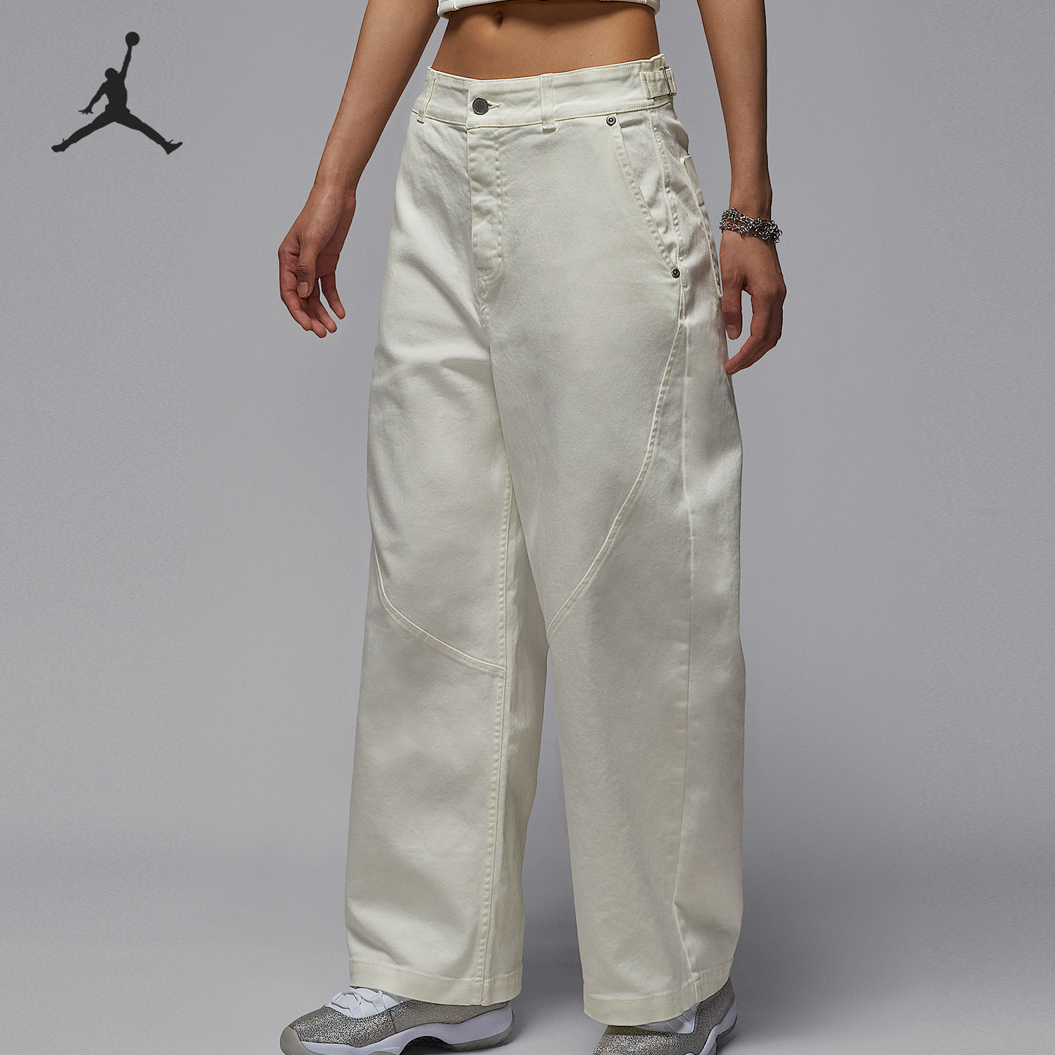 Nike/耐克正品JORDAN女士时尚阔腿宽松运动梭织长裤HQ9194-133