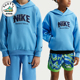 耐克正品 2026春季 款 Nike 大童日常连帽套头针织卫衣HV0508 412
