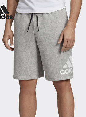 Adidas/阿迪达斯正品男子宽松透气大Logo运动五分短裤 EB5260