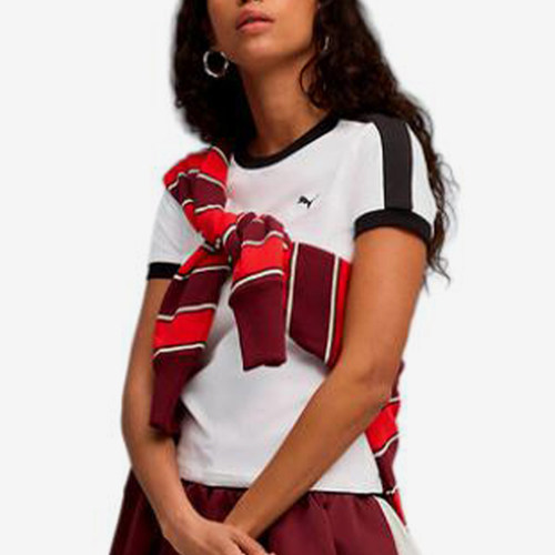 Puma/彪马正品T7Slim运动休闲套头舒适轻便经典短袖T恤635876-02