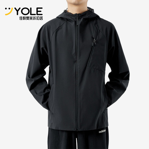 Adidas/阿迪达斯正品男女黑色防水保暖经典休闲夹克外套KG8959