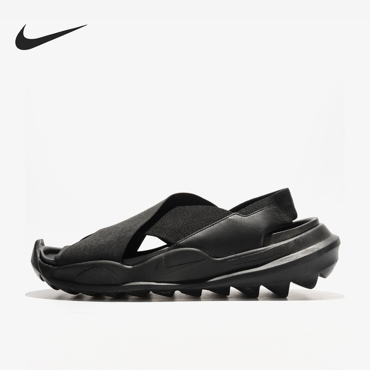 Nike/耐克正品JORDAN猫爪鞋新款女黑色经典魔术贴凉鞋AO2722-001