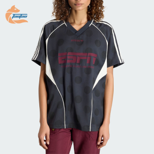 Adidas/阿迪达斯正品三叶草女士透气街头风波点运动短袖T恤KV1189
