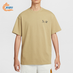 Nike/耐克正品春季新款男士宽松印花休闲刺绣短袖HJ0615-297