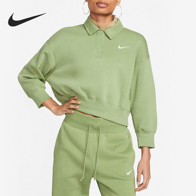 耐克正品女子翻领短款上衣