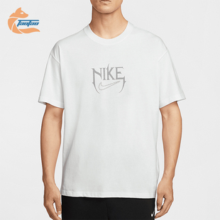 Nike/耐克正品2025夏季款男士休闲宽松经典印花透气T恤HJ3432-121