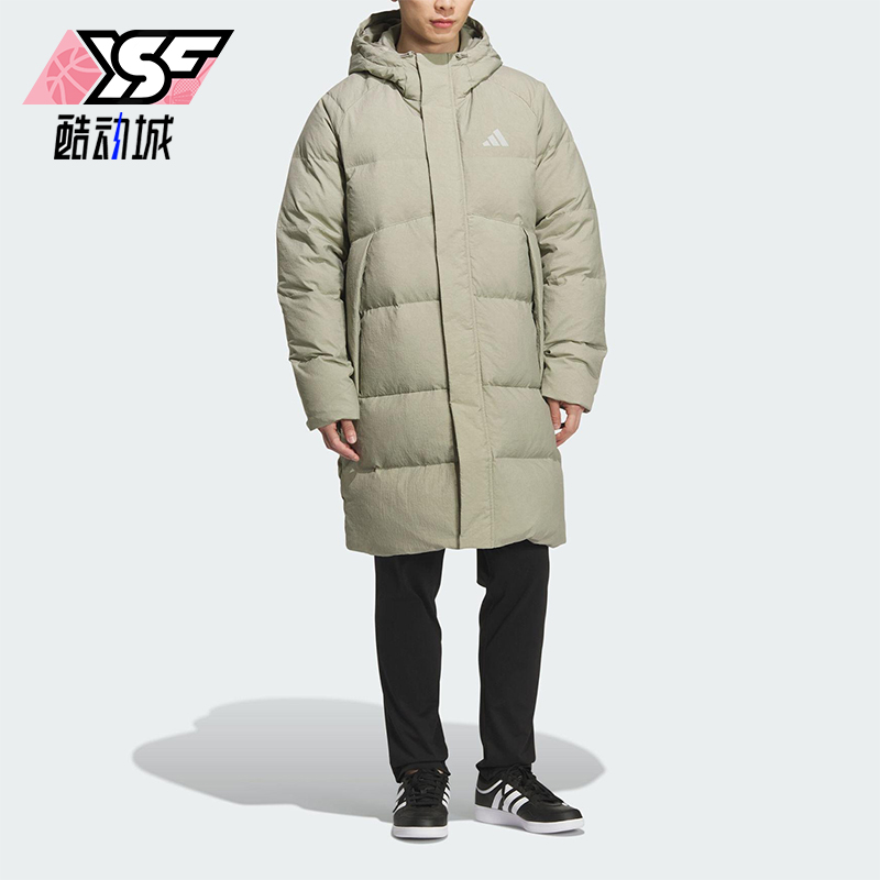 Adidas/阿迪达斯正品V MID L DOWN JK男女连帽运动羽绒服KQ5518