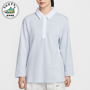 T恤IF0358 Nike 翻领套头长袖 Sportswear女士运动经典 043 耐克正品