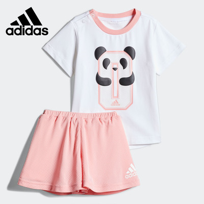阿迪达斯婴童印花运动套装