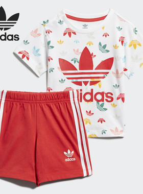 Adidas/阿迪达斯正品儿童时尚潮流运动舒适休闲套装套装 FM6727