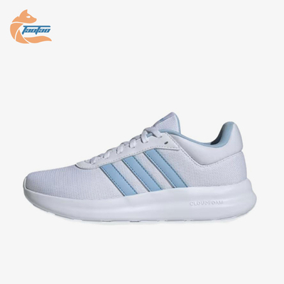 Adidas/阿迪达斯正品LiteRacer40女白蓝色经典网面鞋跑步鞋IE8563
