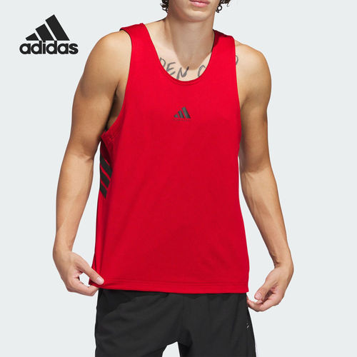 Adidas/阿迪达斯正品2025夏季款男士无袖宽松运动背心JN4706