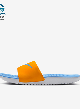 Nike/耐克正品2025儿童运动休闲简约一字沙滩拖鞋FJ8812-801