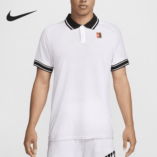 Nike/耐克正品Court Heritage男士翻领经典网球运动T恤FQ2102-100