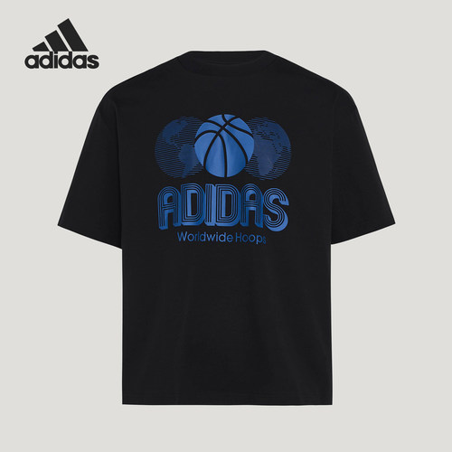 Adidas/阿迪达斯正品WHGLOBALT-SHIRT新款经典篮球短袖T恤KG8261