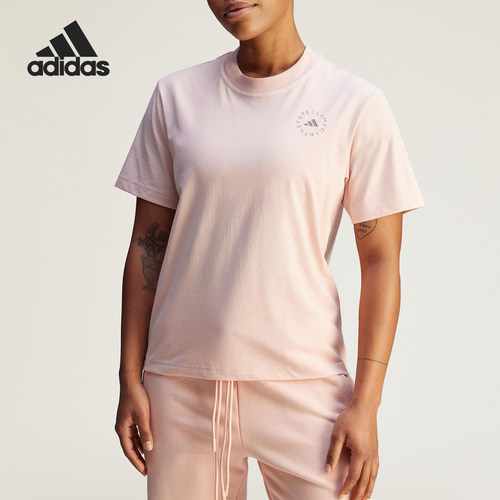 Adidas/阿迪达斯正品夏季款女士针织休闲套头耐穿T恤JI5163