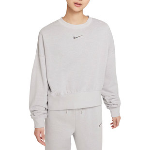 潮流休闲百搭舒适圆领运动卫衣DJ6938 094 耐克黑灰女子时尚 Nike