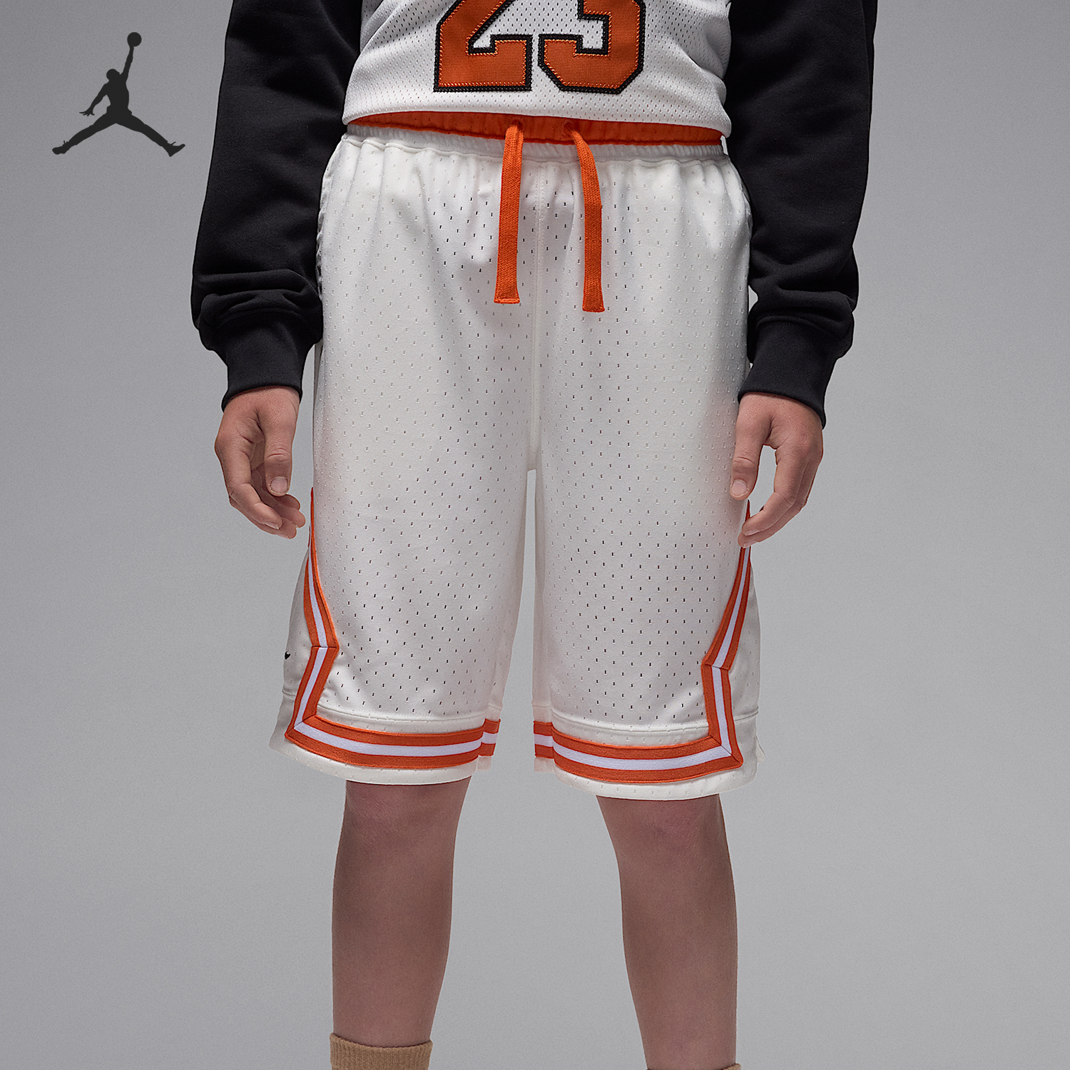 Nike/耐克正品JORDAN大童透气篮球训练经典网眼短裤HQ7219-133