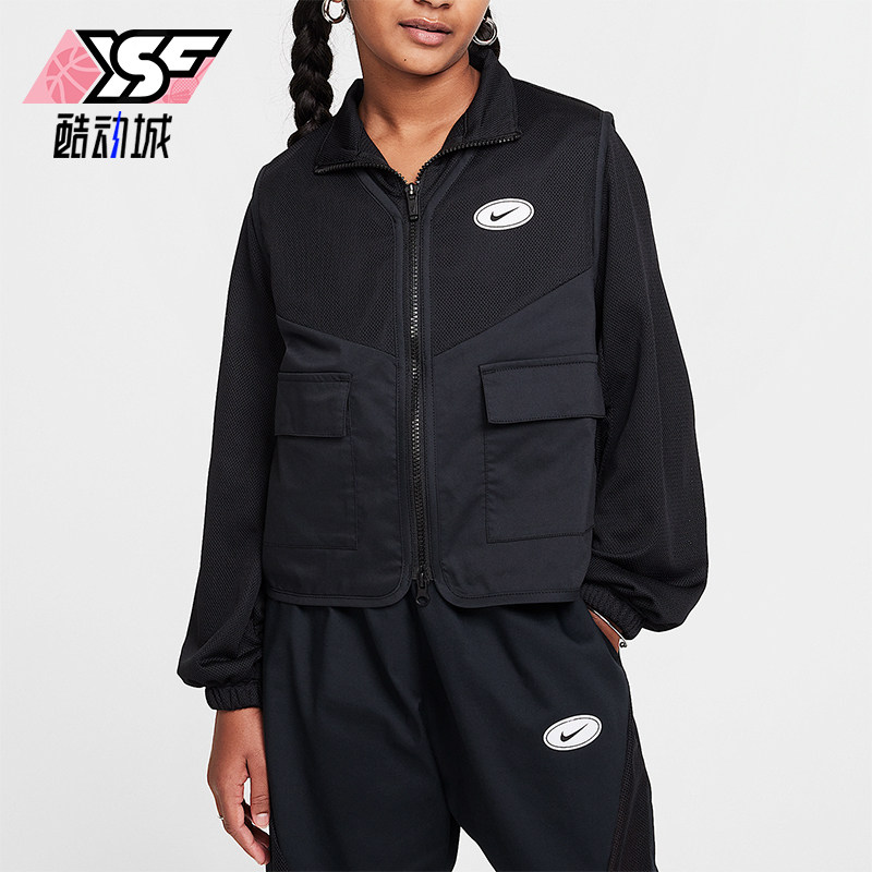 Nike/耐克正品春季新款大童口袋休闲宽松运动外套HF8205-010