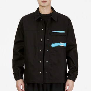 Puma/彪马休闲男子时尚运动防风工装夹克外套 536089-01