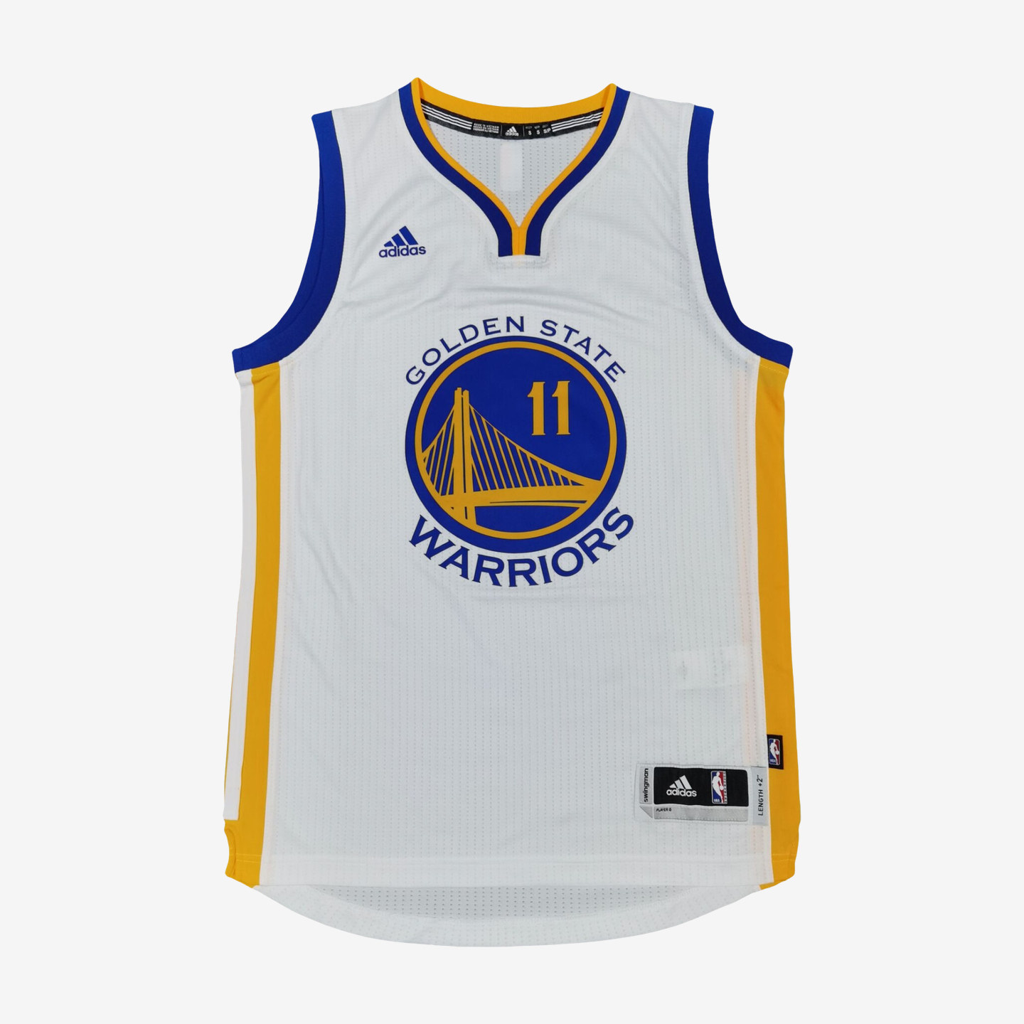 Adidas阿迪达斯正品NBA金州勇士队男款主场无袖V领篮球背心A45916