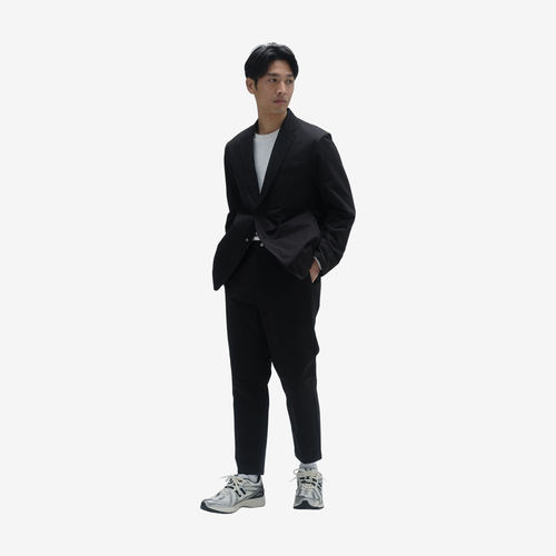 New Balance新百伦正品男款直筒高腰拉链纯色休闲裤AMP45001-BK