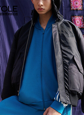 Adidas/阿迪达斯正品三叶草男士连帽防风休闲运动外套IX4232