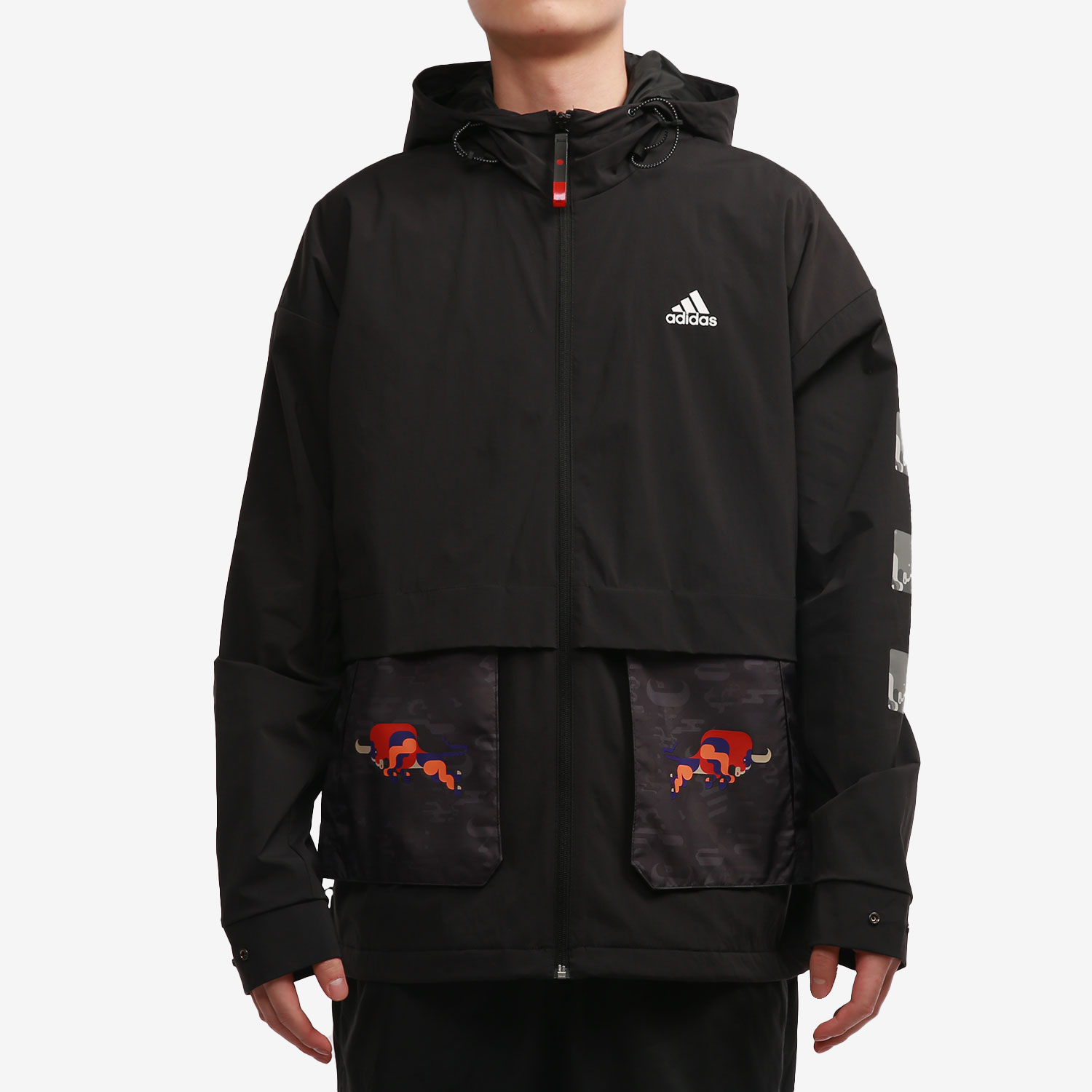 阿迪达斯男子连帽夹克外套