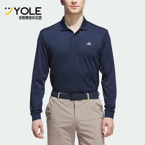 Adidas/阿迪达斯正品男士时尚休闲透气长袖运动POLO衫KA7915