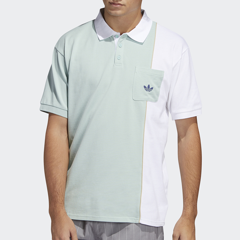 Adidas/阿迪达斯正品 三叶草新款男子翻领短袖运动POLO衫 FM1418