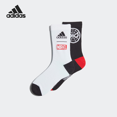 Adidas/阿迪达斯正品SPIDERMAN SOCK儿童针织袜两双装GN2093