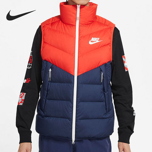 Nike/耐克正品当季新款保暖休闲男子运动羽绒马甲CV8975-673