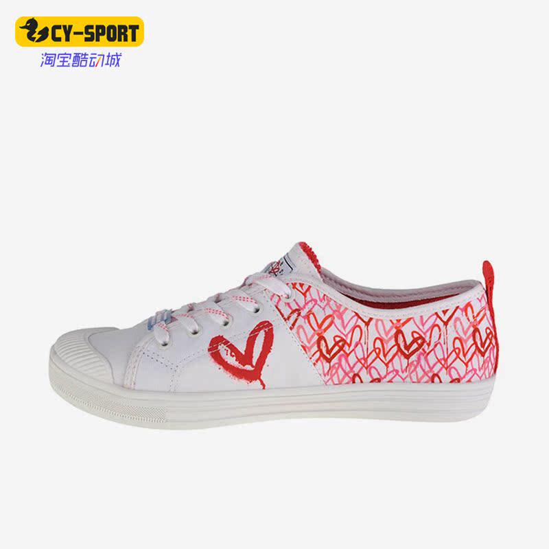 Skechers/斯凯奇正品新款时尚活力爱心女子低帮休闲鞋板鞋 113952