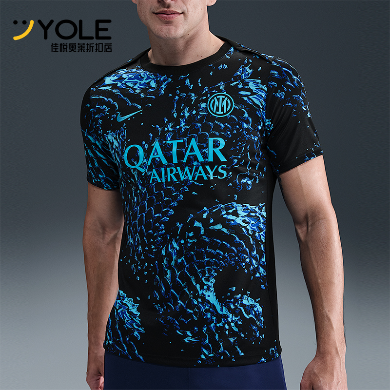 Nike/耐克正品Dri-FIT男士时尚足球透气运动经典短袖HJ7145-448