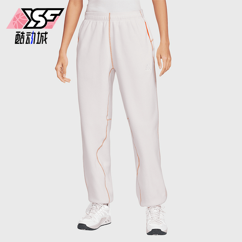 Nike/耐克正品秋冬新款女士简约拼接刺绣束脚长裤HJ0242-030