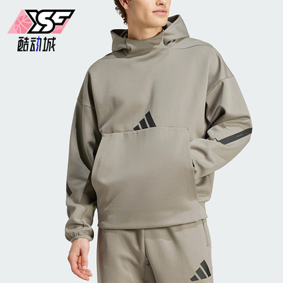 阿迪达斯男士连帽宽松保暖卫衣