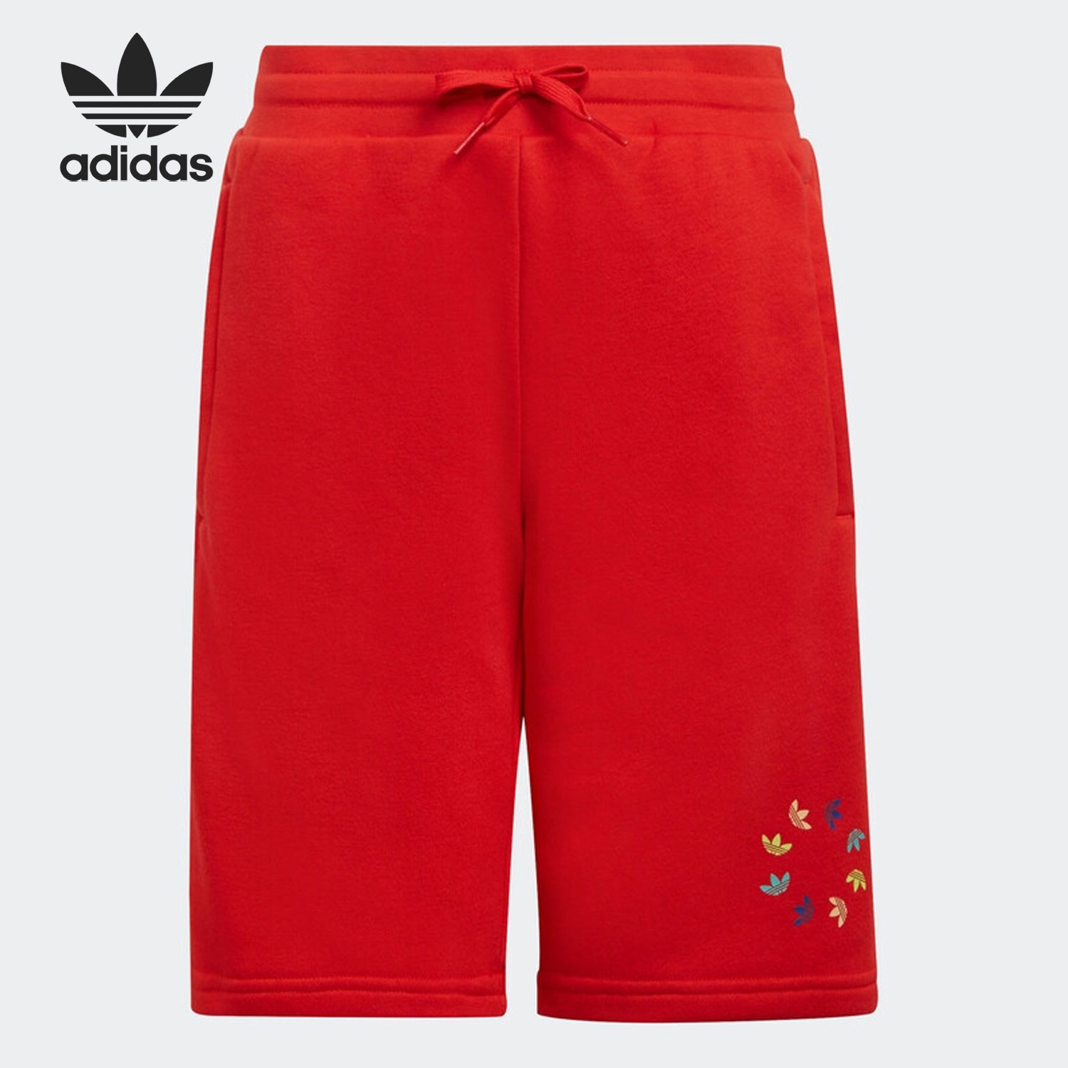 Adidas/阿迪达斯正品当季新款三叶草居家大童运动短裤HE6834