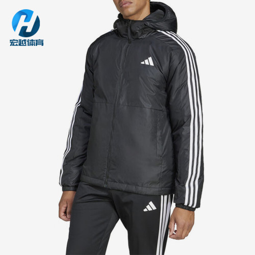 Adidas/阿迪达斯正品2026春季款男士日常连帽运动保暖棉服JD1032