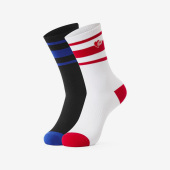 斯凯奇正品 运动袜混合两双装 新款 中筒时尚 男女同款 Skechers