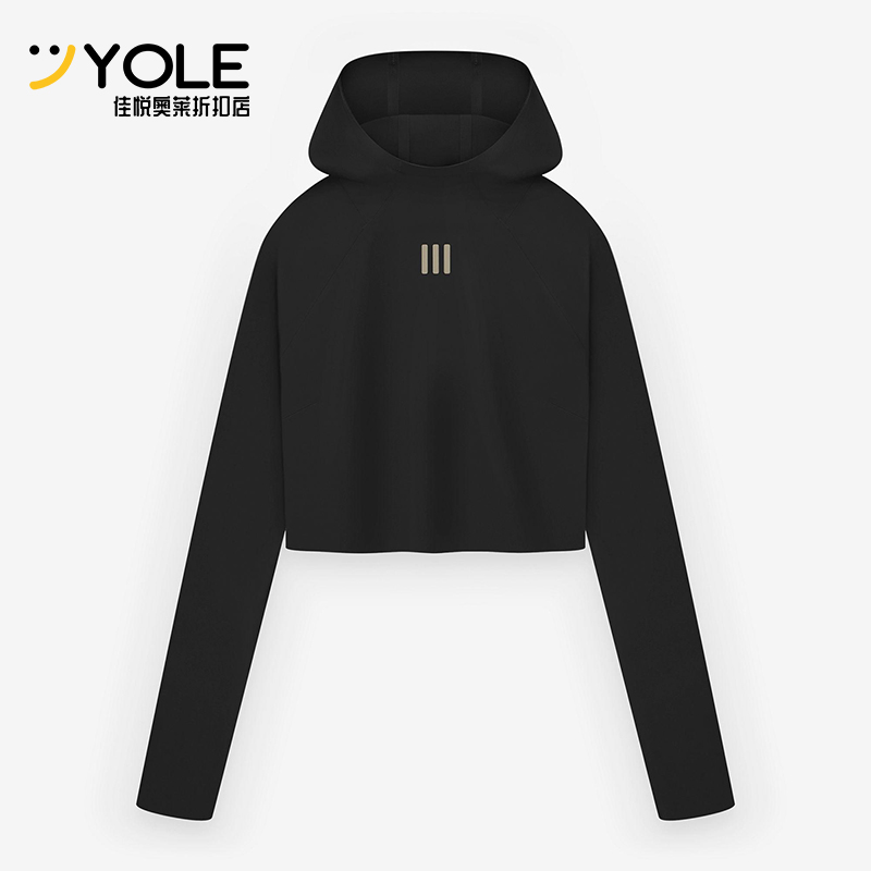 Adidas/阿迪达斯正品新款女士紧身连帽运动经典卫衣套头衫IN5899