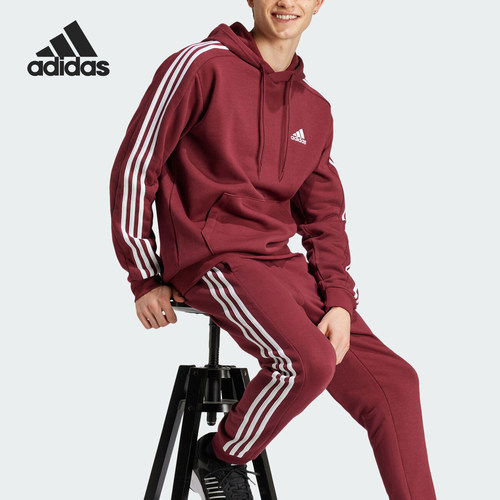 Adidas/阿迪达斯正品M 3S FL HD男士针织三条纹卫衣JG5949
