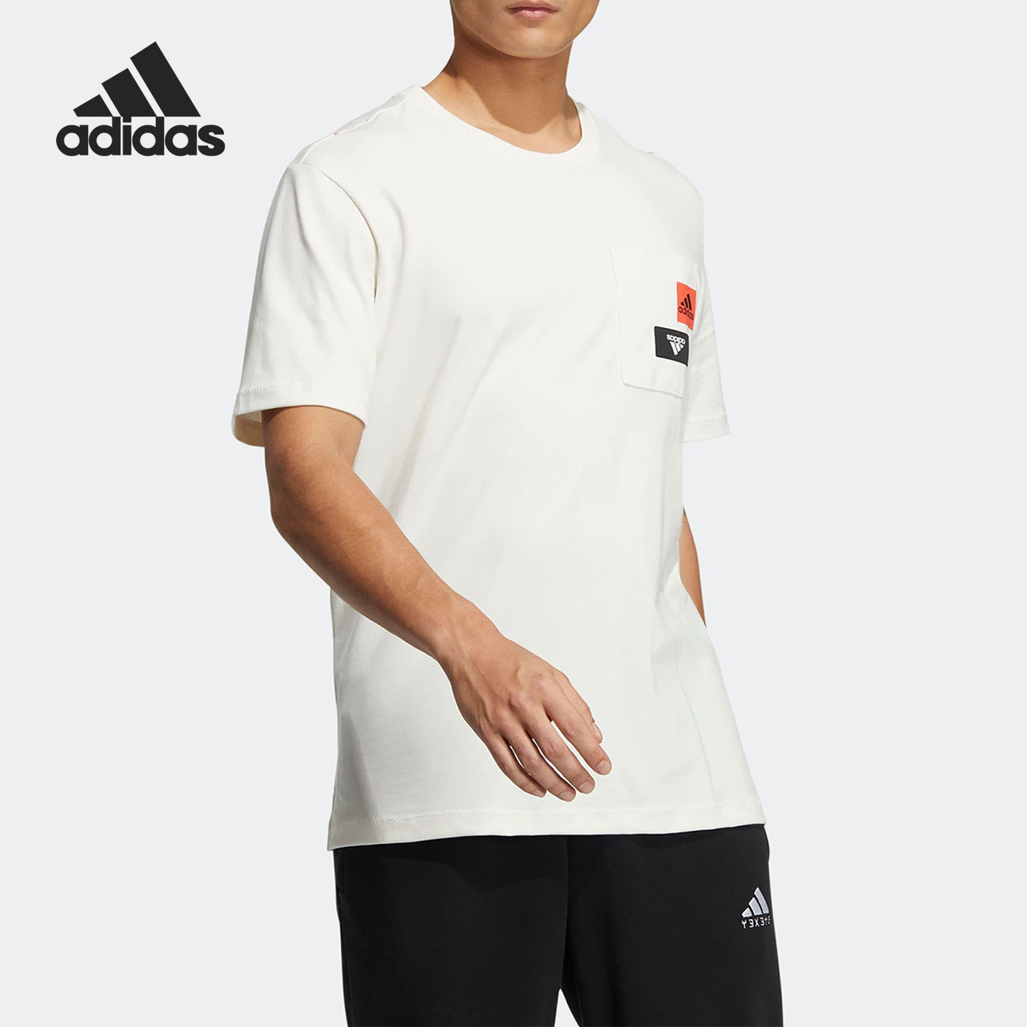 Adidas/阿迪达斯正品时尚休闲训练男子透气上衣短袖HM2961