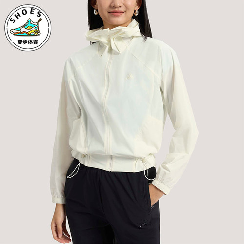 Adidas/阿迪达斯正品2026女士梭织经典连帽夹克早春薄外套KH2713