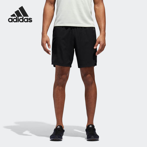Adidas/阿迪达斯正品男子梭织透气跑步训练运动短裤 CF7035
