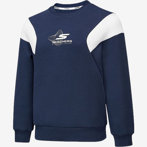 Skechers斯凯奇正品儿童款舒享运动休闲套头长袖T恤P425B007-002Z